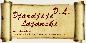Đorđije Lazanski vizit kartica